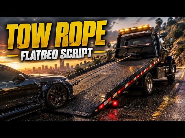 Free Flatbed Tow Rope Script For FiveM Mechanics | 2025 | FiveM