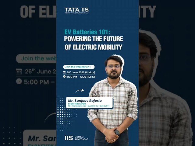 Join our upcoming webinar, “EV Batteries 101: Powering the Future of Electric Mobility” #ev