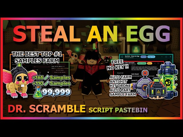 STEAL AN EGG Script Pastebin 2026 AUTO FARM, INSTANT STEAL, FARM DRONE DR SCRAMBLE, NO HIT (NO KEY)🧪