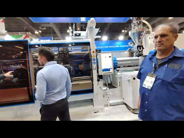 BMB On Show SP28I1300 Hybrid Injection Molding Machine at PlastImagen 2025
