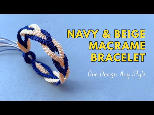 Easy & Elegant Macrame Bracelet | Made with Basic Square Knots – Great for Men & Women