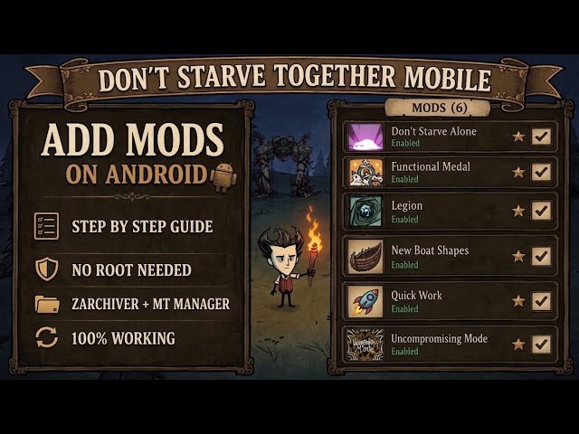 How to Add MODS to Don't Starve Together Mobile (Android Guide)
