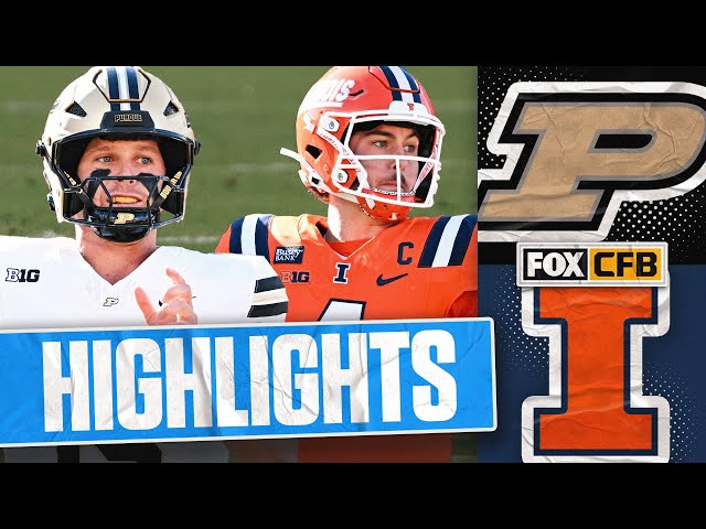 Purdue Boilermakers vs Illinois Fighting Illini Highlights 🏈 FOX College Football