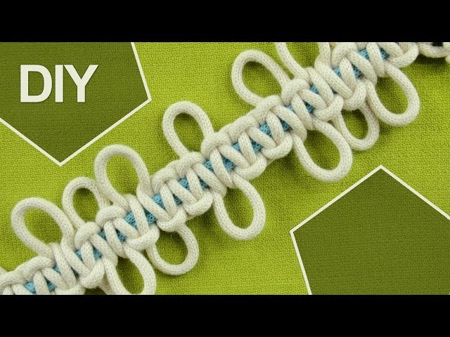Square knot with Loops / DIY Tutorial