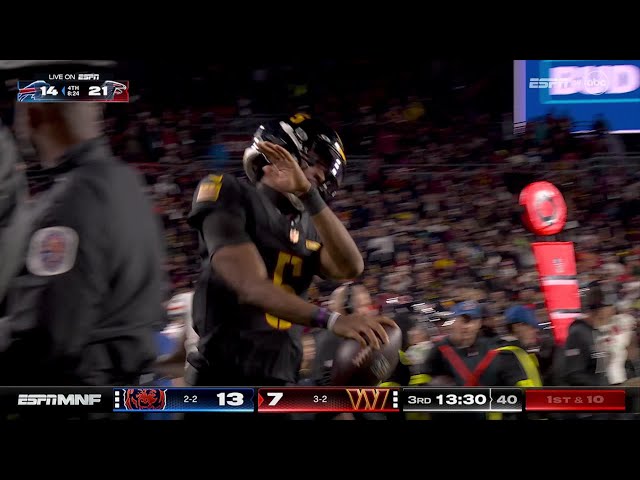 Jayden Daniels' Best Plays From 3-TD Game vs. Bears on Monday Night Football | Week 6