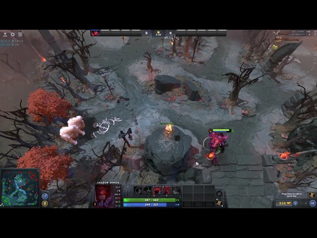 DotA 2 quad stack shadow demon - Radiant and Dire