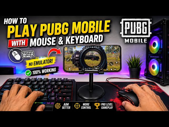 How to Play PUBG Mobile or BGMI with Mouse and keyboard | MIX Pro Android Setup 😱