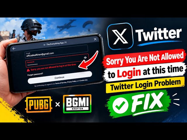Sorry You Are Not Allowed to Login at this time Twitter Login Problem Fix || PUBG BGMI Twitter Login