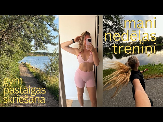 viena nedēļa manos treniņos | fitness vlog, gym, pastaigas