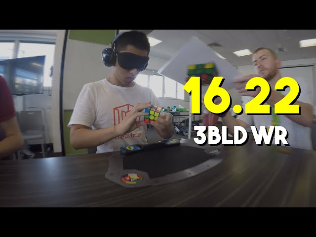 Rubik's Cube Blindfolded World Record - 16.22 seconds (Former)