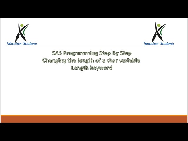 SAS Programming StepByStep Changing the length of a char variable-Length keyword