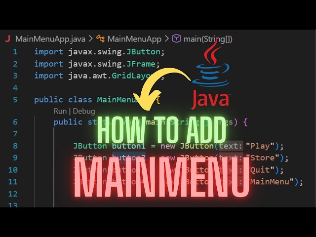 I Tried Making a Main Menu in Java... (Learning Java)