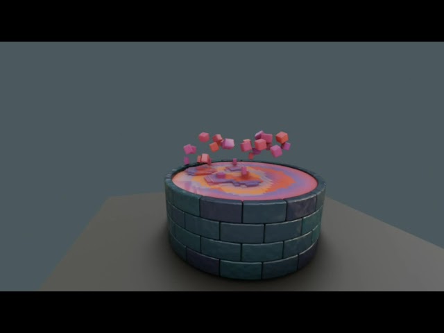 VR180 Candy Bounce Blender Geometry Node Demo