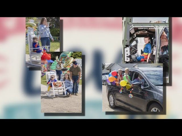 7's Hero: Caldwell rallies for 6-year-old leukemia survivor's birthday parade