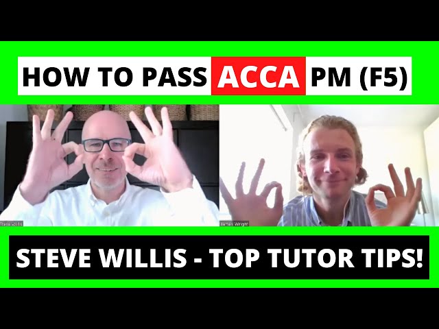 How to pass ACCA PM (F5) exam 👌 Top tutor tips from Steve Willis | ACCA Performance Management |