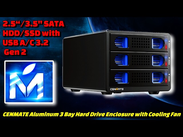CENMATE 3 Bay Hard Drive Enclosure with Cooling Fan (Unboxing and Instructions)