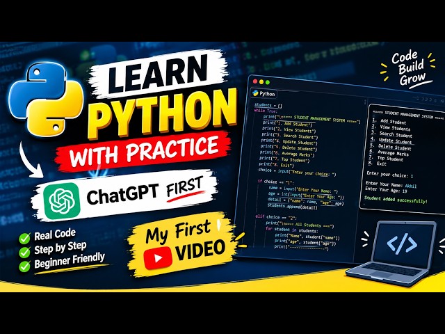 I Started Learning Python with ChatGPT! 🐍 | Day 1