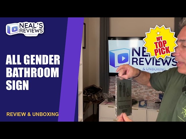 All Gender Bathroom Sign Review & Unboxing - 4K