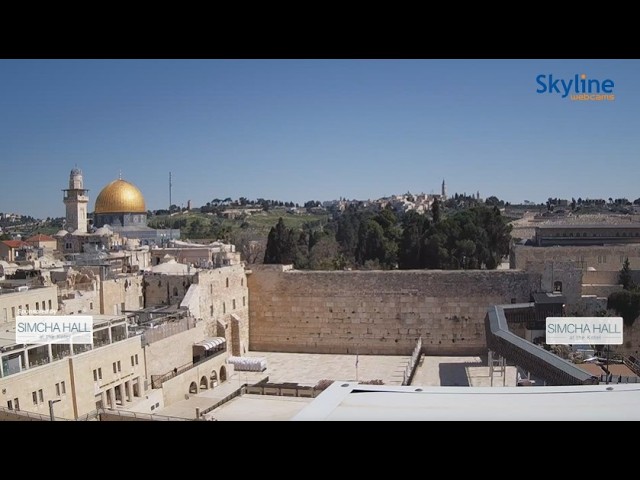 🔴 LIVE Jerusalem Now | Western Wall Real-Time Cam | SkylineWebcams