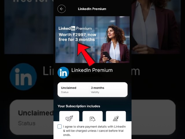LinkedIn Premium FREE for 3 Months🔥| How to Get LinkedIn Premium Free in 2026 | #shorts #premium