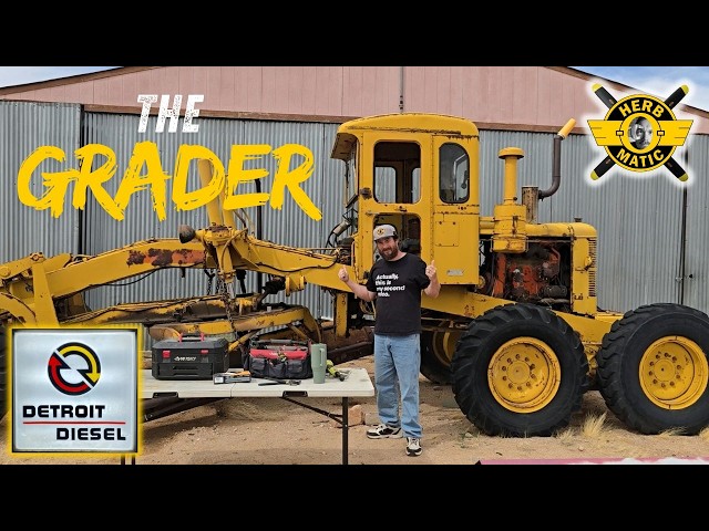 Will the Road Grader Start? Screaming Detroit Diesel! 1960 Austin-Western Super 300 6x6