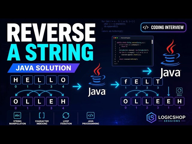 Reverse a String in Java | Coding Interview Solution Explained