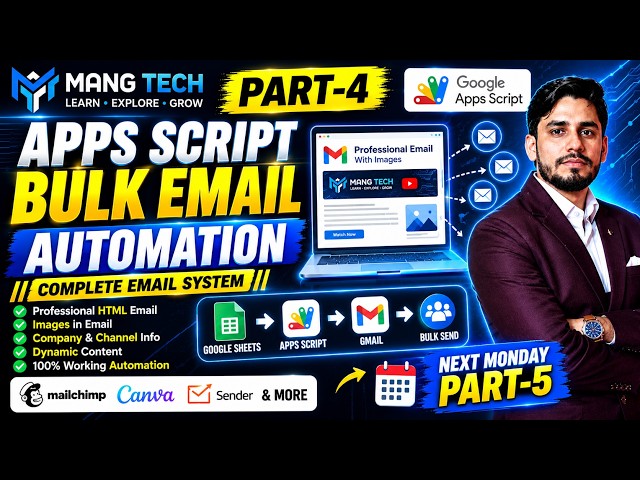 Apps Script Bulk Email Automation | Complete Professional Email System | Part 4