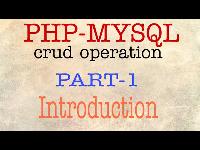 php-mysql crud operation | Database introduction | Web Tutorial by Nikhil Koshti
