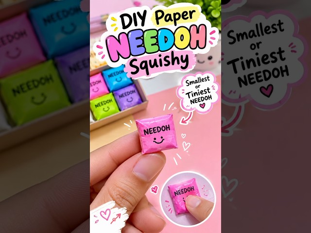 Paper NeeDoh Squishy 😱#shorts #craft #satisfying #trending #youtubeshorts #trendingshorts #viral