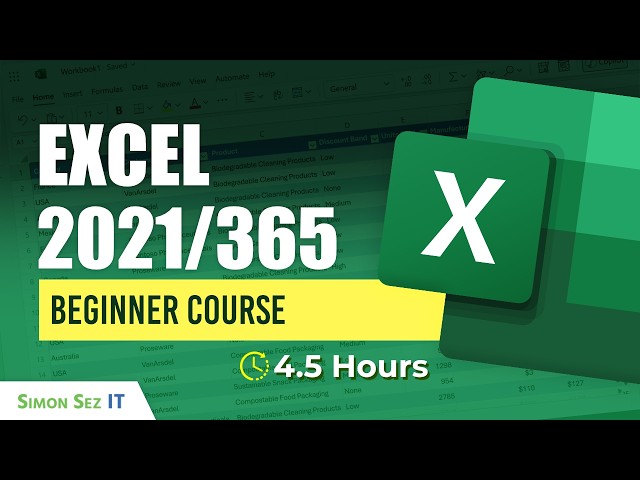 How to Use Excel 2021/365 for Beginners
