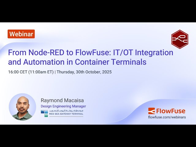 From Node RED to FlowFuse: IT/OT Integration and Automation in Container Terminals