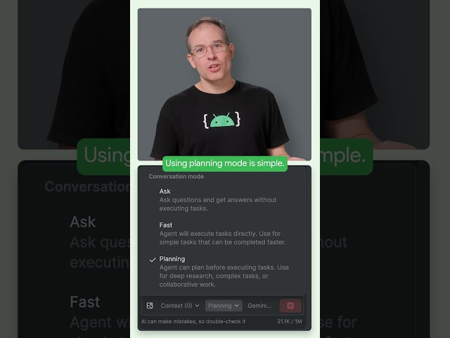 Android Studio: planning mode