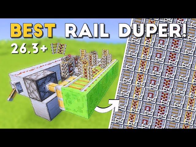 EASIEST RAIL DUPLICATOR Minecraft Java 26.3! | 24,000+ Rails Per Hour