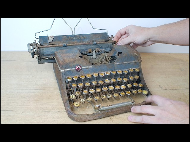 RESTORATION antique TYPEWRITER  from 1947. Amazing Restoration of a RUSTY typewriter.