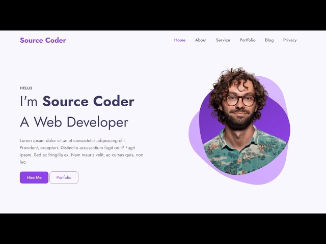 Portfolio Website Template in HTML and CSS With Source Code || Portfolio Website HTML CSS