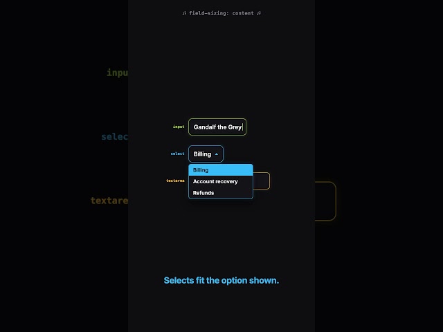 field-sizing: content makes inputs grow with their value