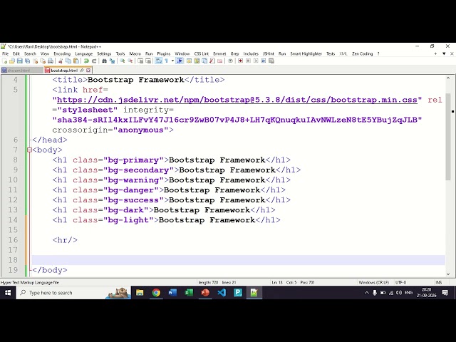 Bootstrap Video 1 | Implementation and Background Color in Bootstrap | Ravi Computer Point