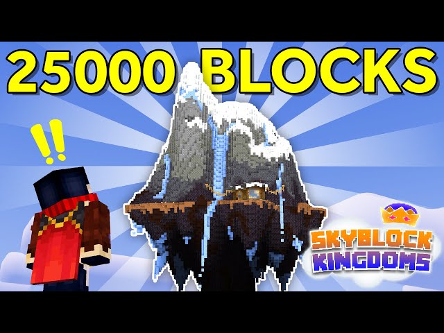 I Built a MASSIVE Mountain in Minecraft Skyblock