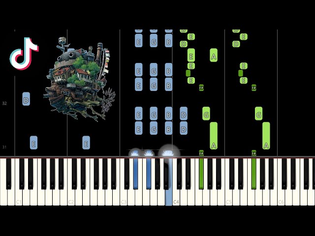 merry go round of life ( 𝘵𝘪𝘬𝘵𝘰𝘬 𝘷𝘦𝘳𝘴𝘪𝘰𝘯 ) (Piano Tutorial) [Synthesia]