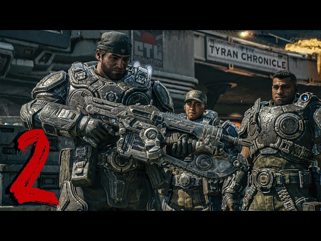 The Locust Invasion｜Bravo Squad in Urban Firefight｜Gears of War E-Day｜Part 2｜4K RTX
