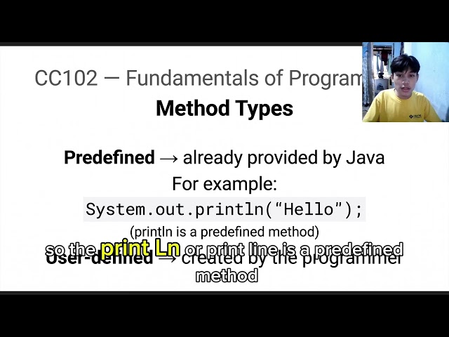 Java Classes and Methods Explained for Beginners | CC102 Fundamentals of Programming