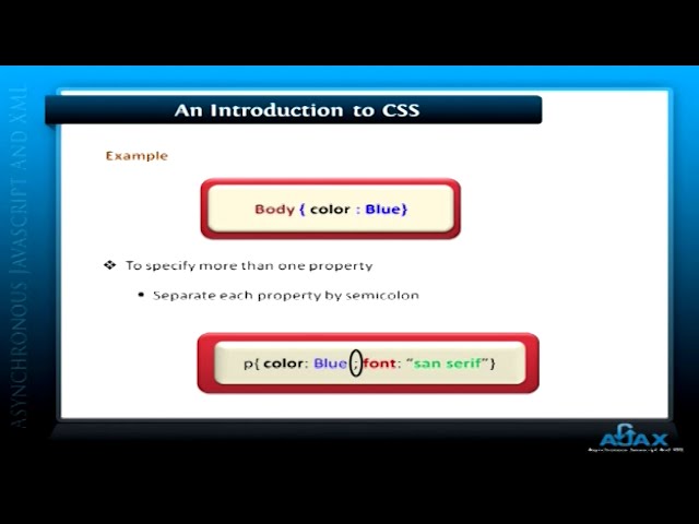 Tutorial for Ajax | An Introduction to CSS | Learn Ajax for Beginners