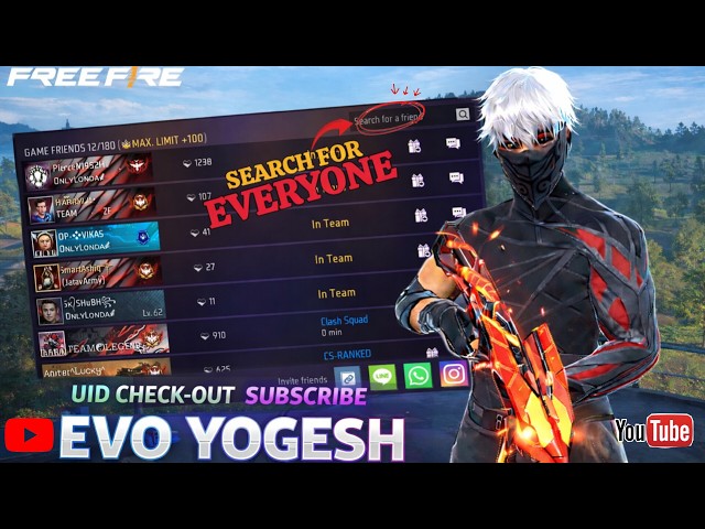 EVO YOGESH LIVE PLAYING MY NEW SUBSCRIBER.  #evoyogesh #freefire  #newplayer