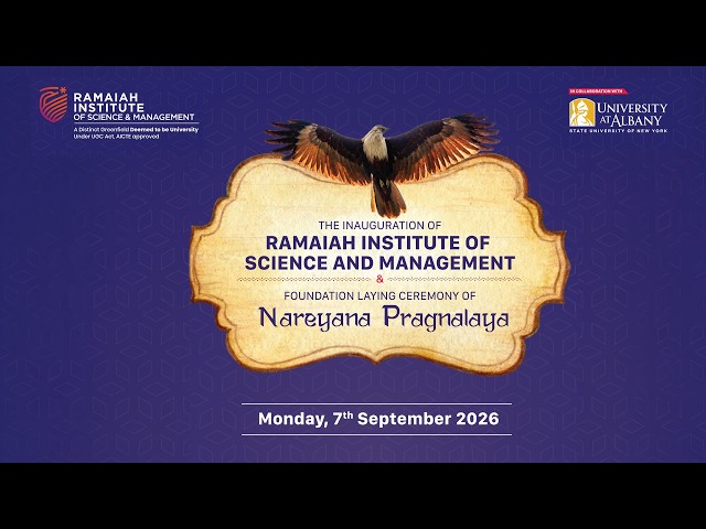 The Inauguration of Ramaiah Institute of Science & Management