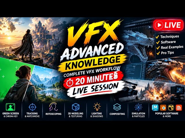 VFX Advanced Knowledge LIVE 🔥 | Complete VFX Workflow in 20 Minutes | VFX Tutorial