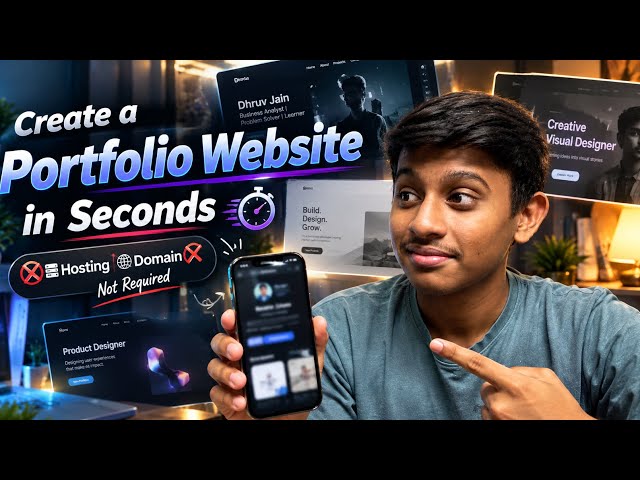 Create a Portfolio Website in Seconds😱 | No Hosting or Domain❌🤯