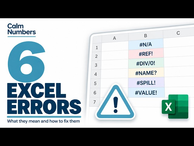 What Excel Errors Actually Mean — And How to Fix Them