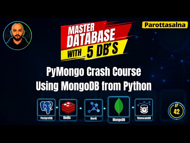 PyMongo Crash Course — Using MongoDB from Python | DB Mastery Series EP 42