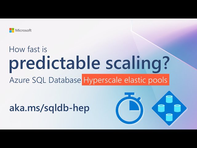 Predictable scaling of databases in Azure SQL Database Hyperscale elastic pools