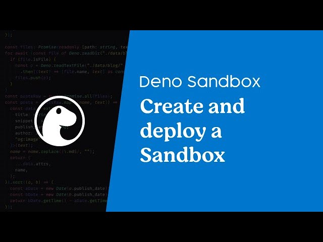 Introduction to Deno Sandbox
